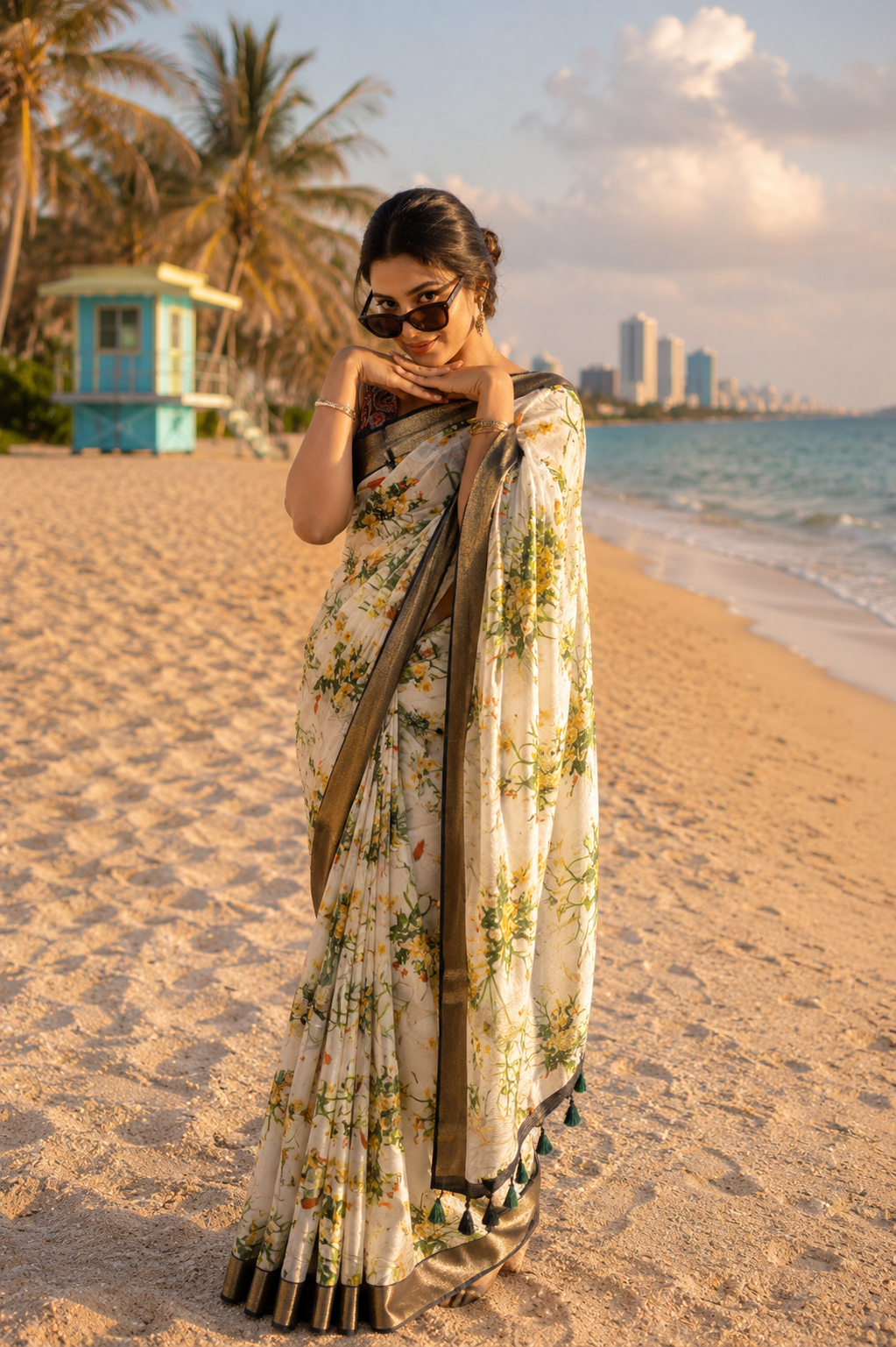 Digital Print Muga Silk