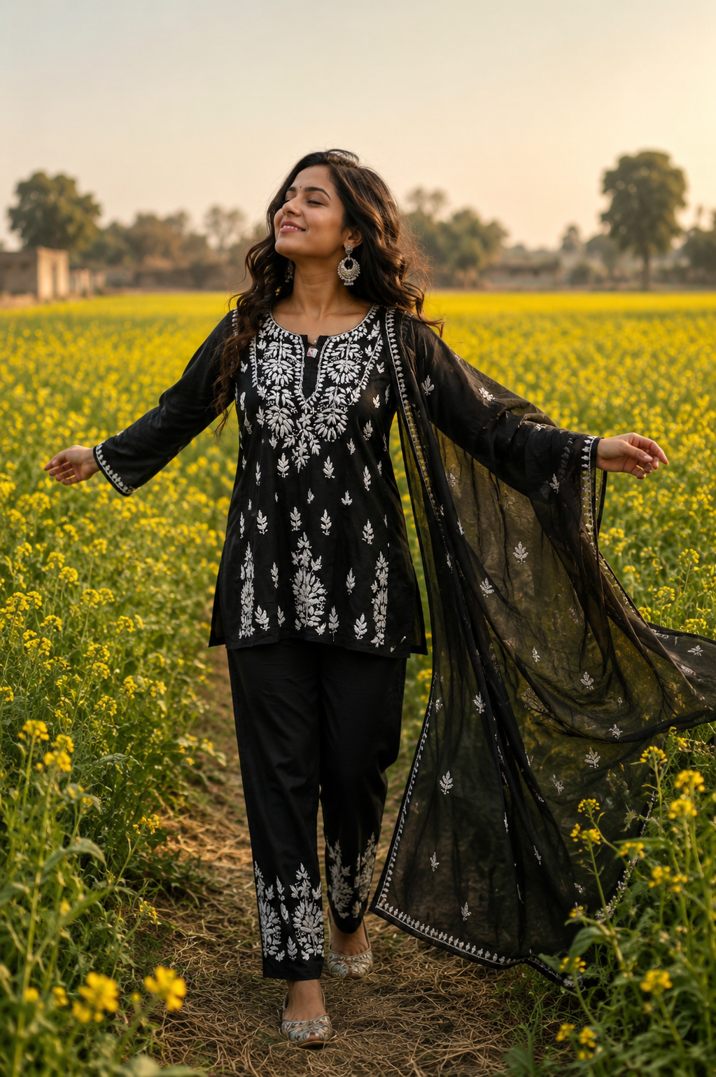 Chikankari Short Kurti