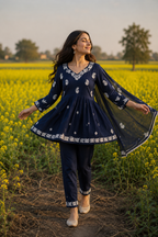Chikankari Short Kurti