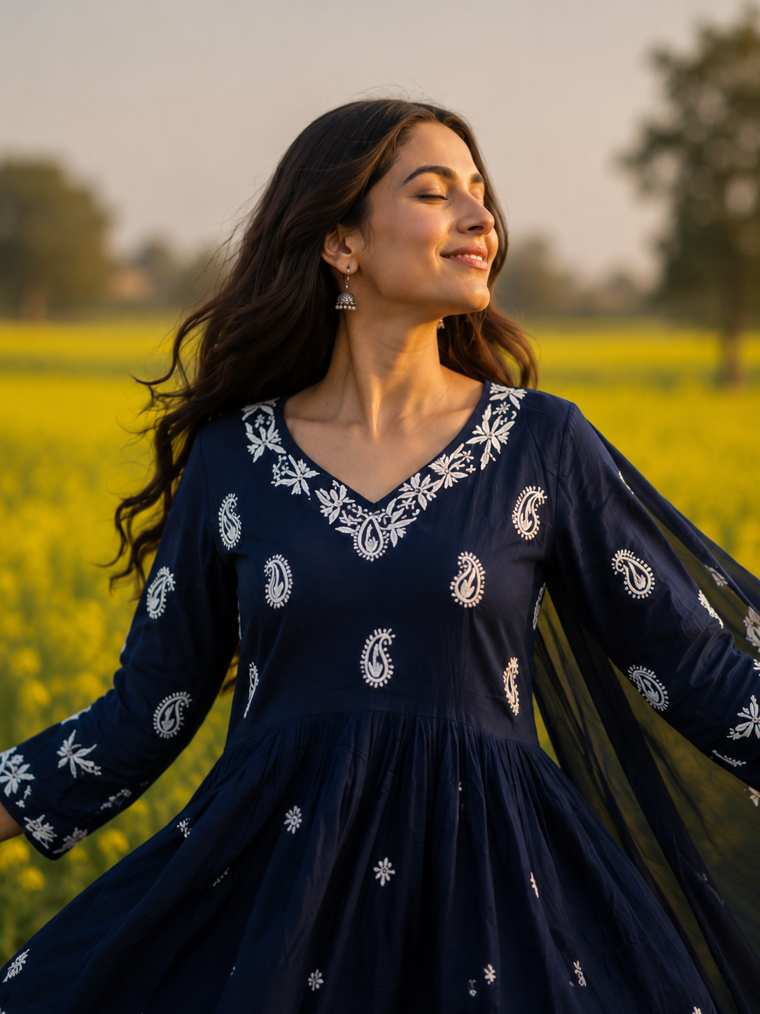 Chikankari Short Kurti
