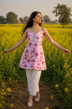 Chikankari Short Kurti