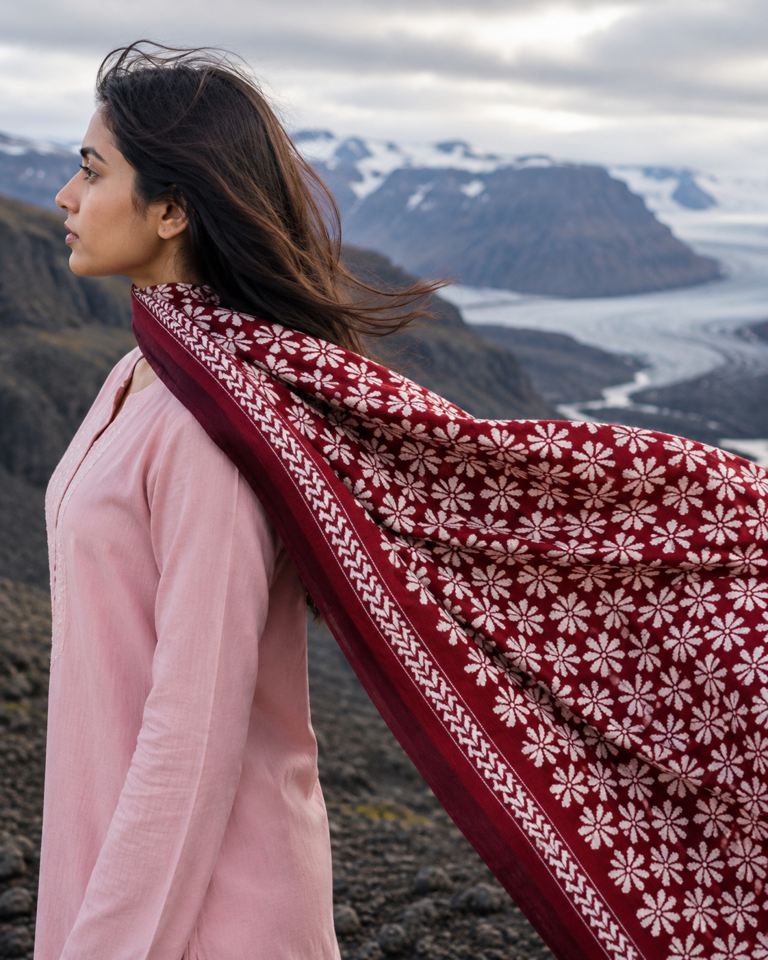 Kantha Stitch Stole