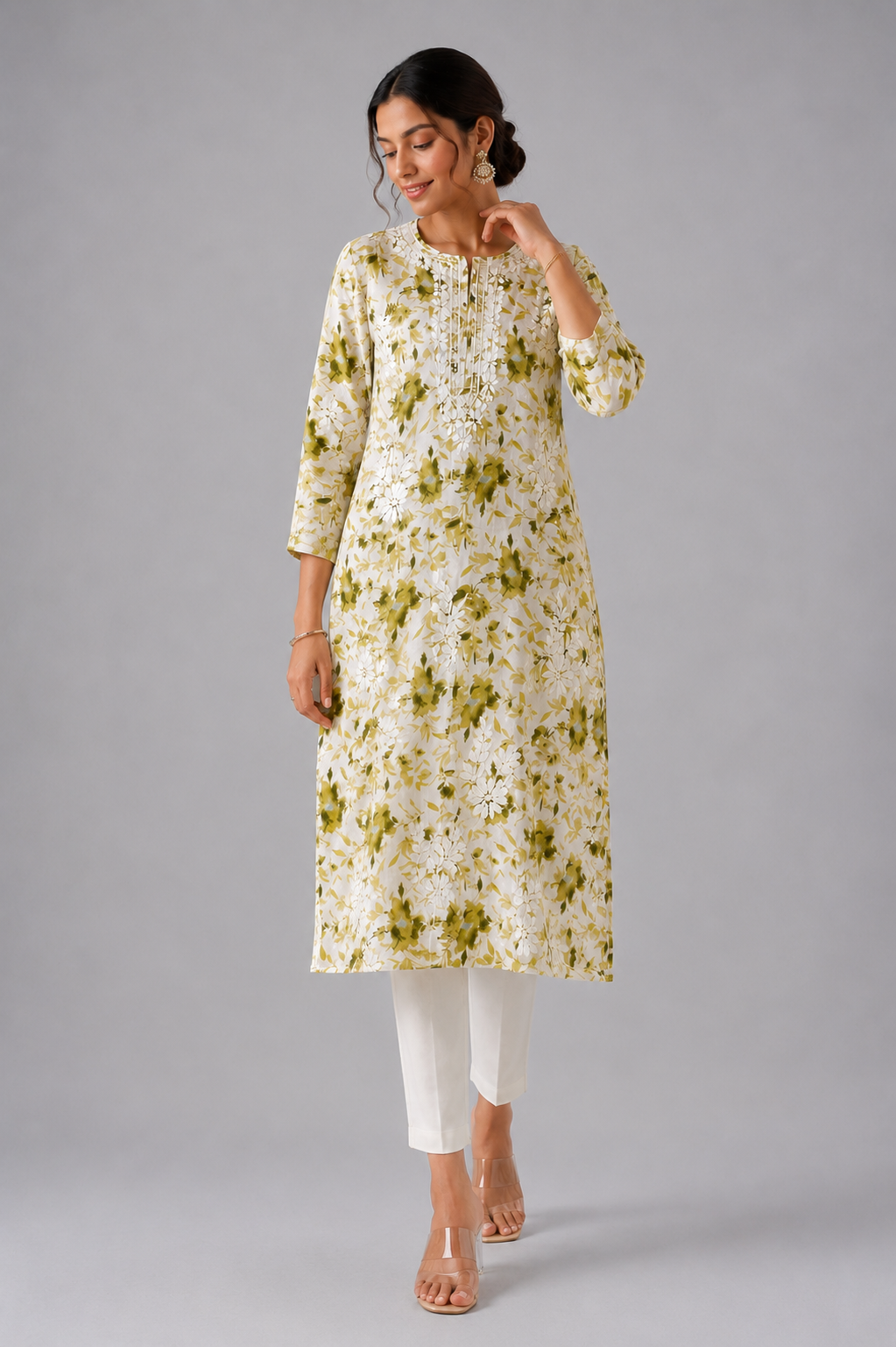 Chikankari Cotton Kurti
