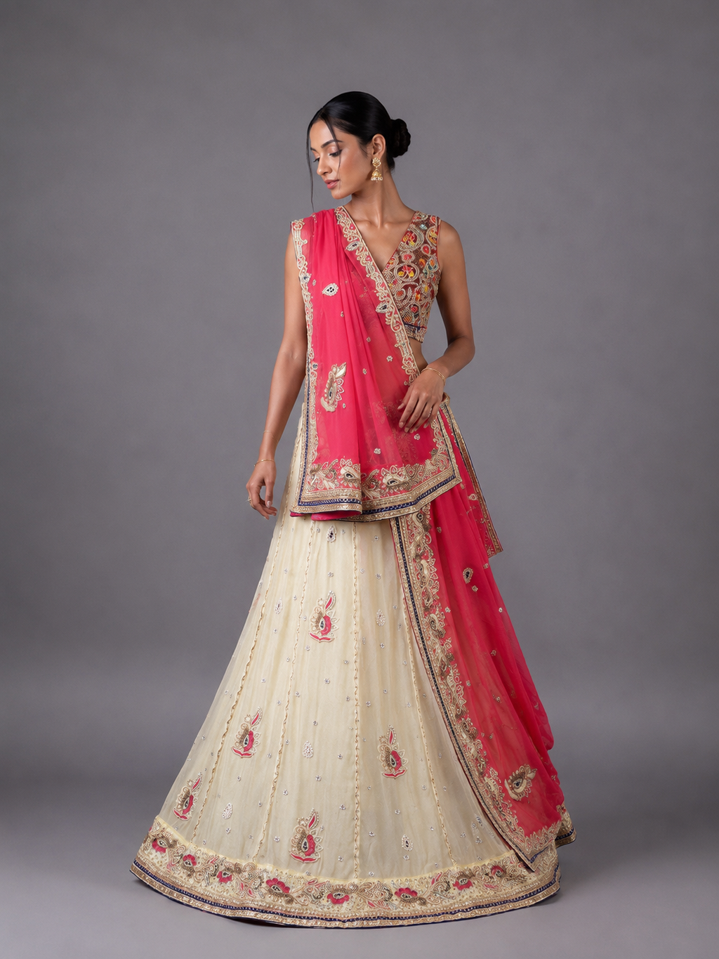 Gota Patti Lehenga stone work