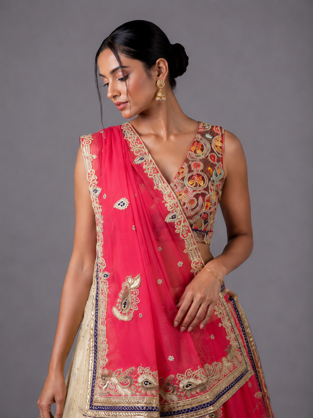 Gota Patti Lehenga stone work