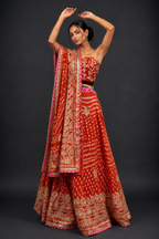 Bandhni Gota Patti Lehenga