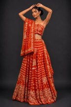 Bandhni Gota Patti Lehenga