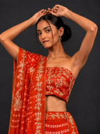 Bandhni Gota Patti Lehenga
