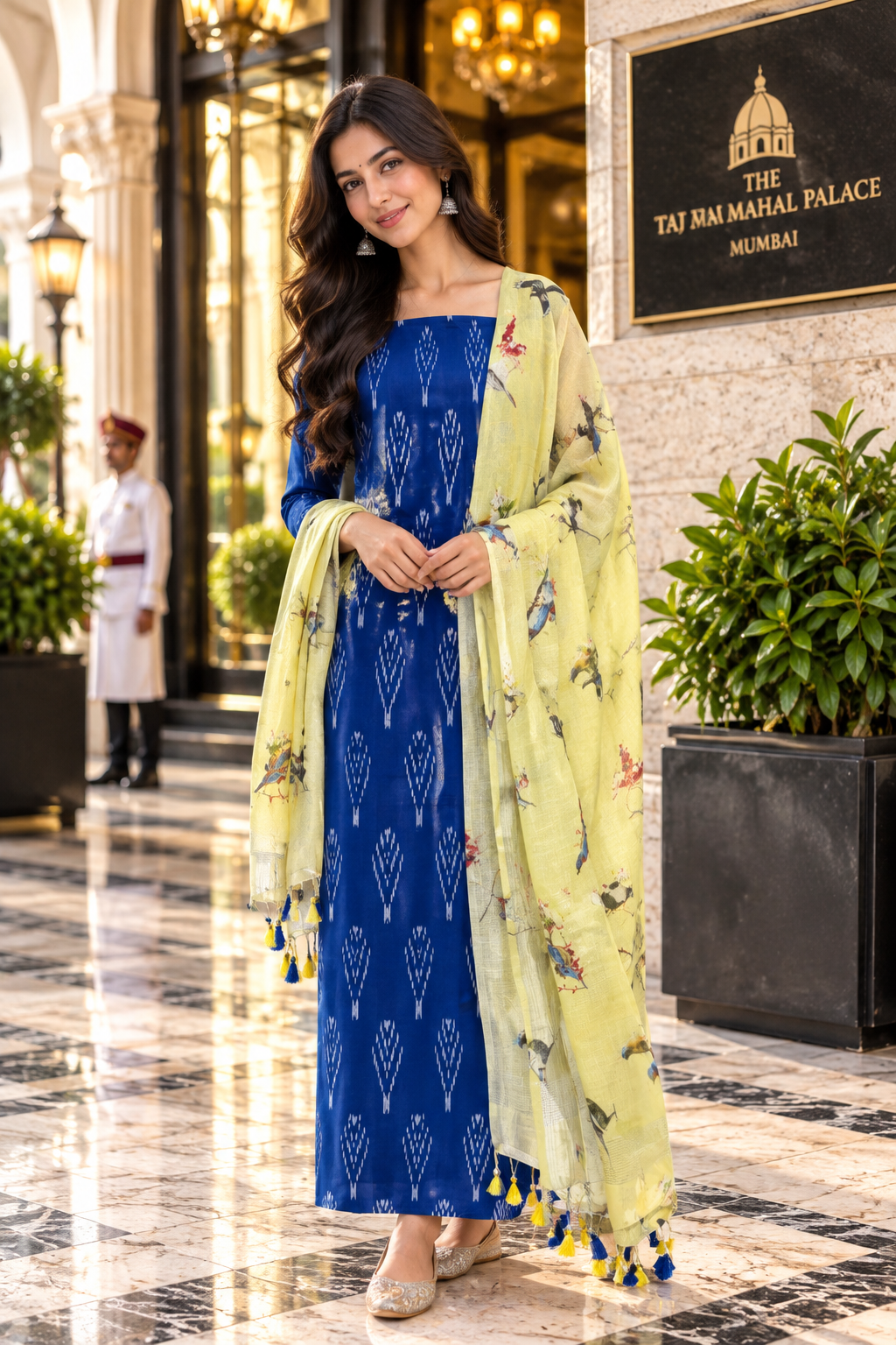 Ikat Cotton Dress Material