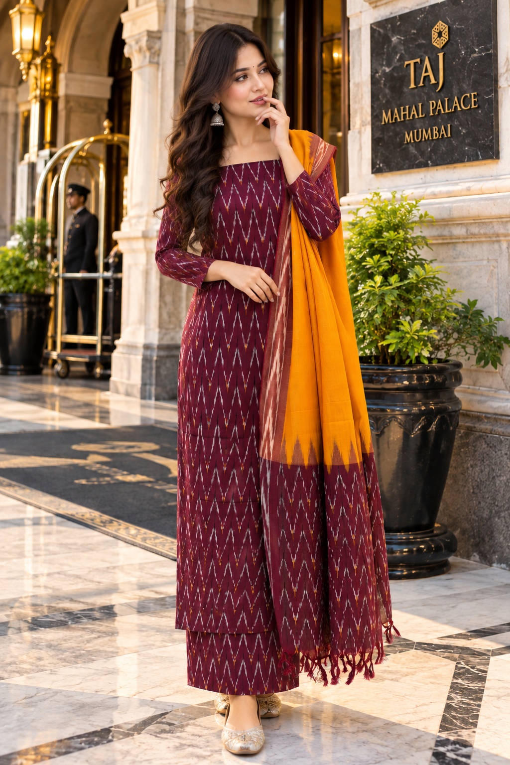Ikkat Dress Material