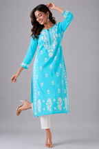 Chikankari Cotton Kurti