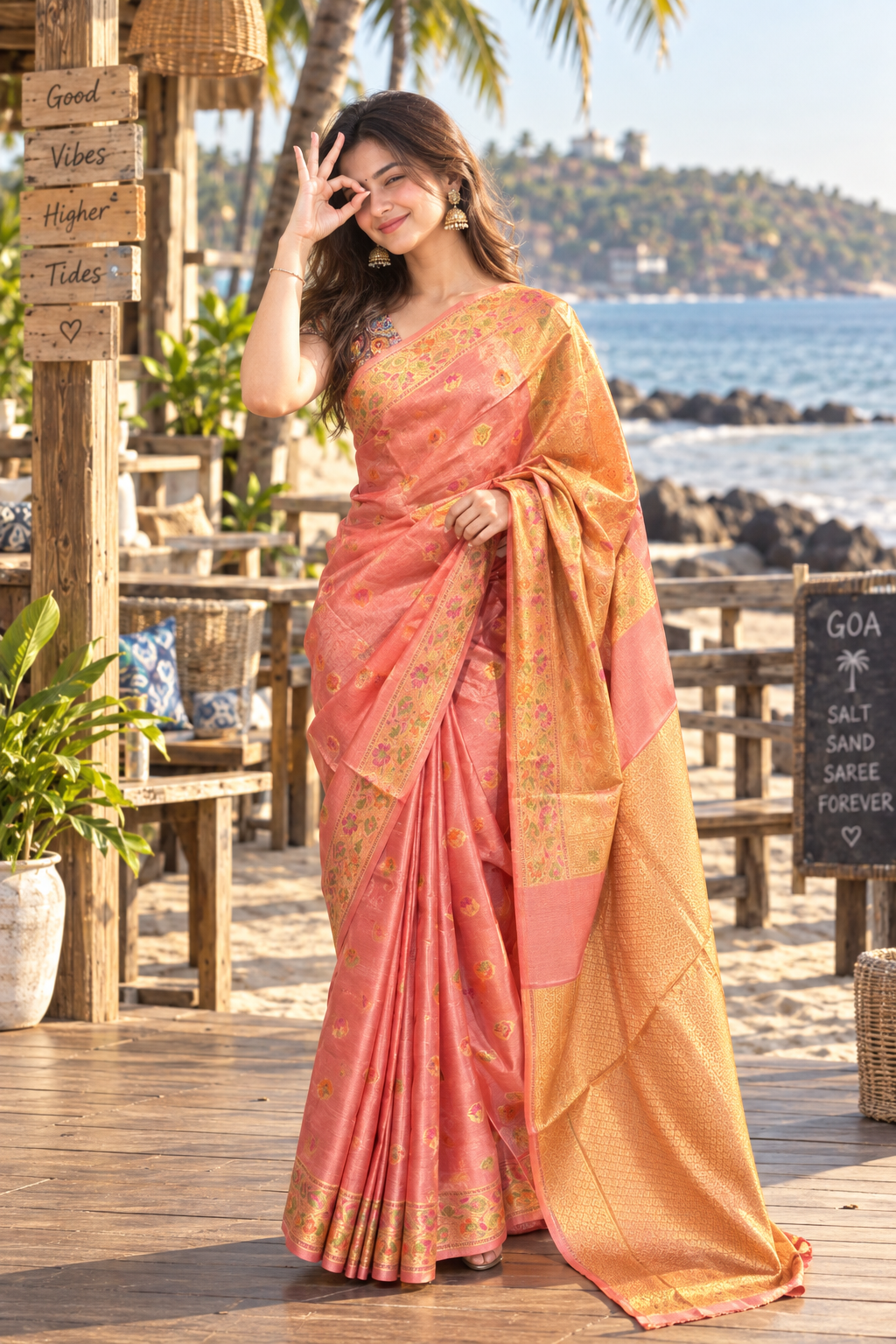 Pure Banarasi Tussar Silk