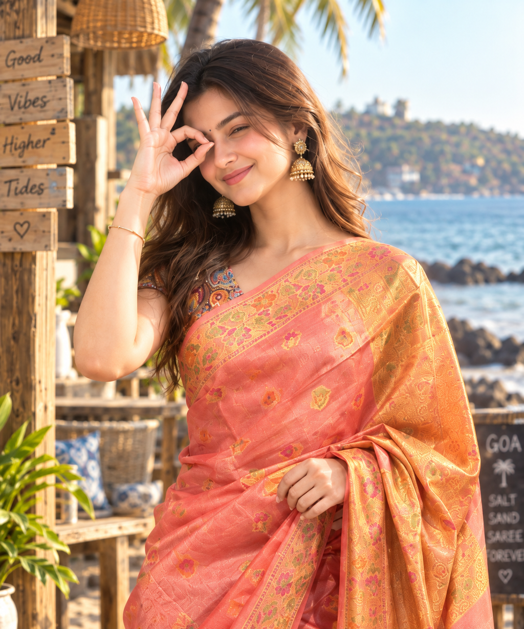 Pure Banarasi Tussar Silk