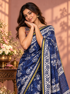 Indigo Cotton Silk