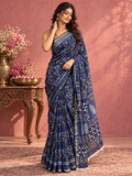 Indigo Cotton Silk