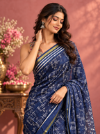 Indigo Cotton Silk